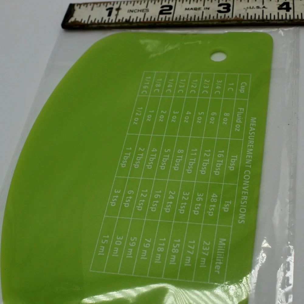 Bowl Spatula Bench Dough Scraper Kitchen Tool Green New Measurement Conversions